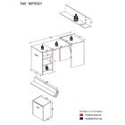 Escrivaninha Mesa Dobrável E Prateleira Ibiza Multimóveis Pre