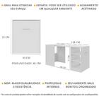 Escrivaninha Mesa Dobrável Ibiza Multimóveis Branca