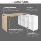 Escrivaninha Mesa Em L Para Home Office E Escritório 8 Nichos