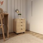 Escrivaninha Mesa Escritório 100cm Com Gaveteiro 4 Gavetas Ba