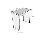 Escrivaninha Mesa Escritório 100cmx42cm 100cm Branca Branca