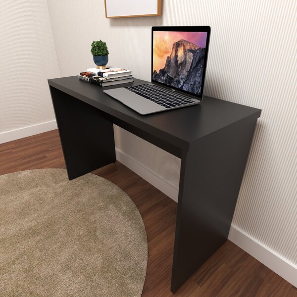 Escrivaninha Mesa Escritório 100cmx42cm 100cm Preto Preto