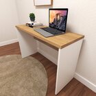 Escrivaninha Mesa Escritório 100cmx42cm 40mm Branca/carvalho