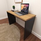Escrivaninha Mesa Escritório 100cmx42cm 40mm Preto/carvalho M
