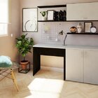 Escrivaninha Mesa Escritório 100cmx47cm 100cm Preto E Cinza C