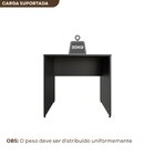 Escrivaninha Mesa Escritório 100cmx47cm 100cm Preto Preto