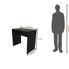 Escrivaninha Mesa Escritório 100cmx47cm 100cm Preto Preto