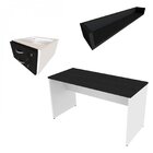 Escrivaninha Mesa Escritório 100cmx47cm 15mm Branca/preto