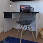 Escrivaninha Mesa Escritório 100cmx47cm 2 Gavetas 100cm Branc