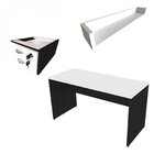 Escrivaninha Mesa Escritório 100cmx47cm 2 Gavetas 100cm Preto