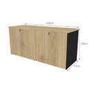 Escrivaninha Mesa Escritório 100cmx47cm Com Armário Baixo 4 P