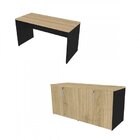 Escrivaninha Mesa Escritório 100cmx47cm Com Armário Baixo 4 P