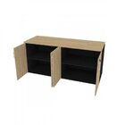 Escrivaninha Mesa Escritório 100cmx47cm Com Armário Baixo 4 P