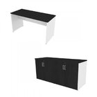 Escrivaninha Mesa Escritório 100cmx47cm Com Armário Baixo 4 P