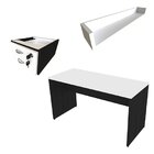 Escrivaninha Mesa Escritório 100cmx47cm Com Armário Baixo 4 P