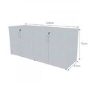 Escrivaninha Mesa Escritório 100cmx47cm Com Armário Baixo 4 P