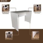 Escrivaninha Mesa Escritório 100cmx60cm 100cm Branca E Cinza