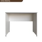Escrivaninha Mesa Escritório 100cmx60cm 100cm Branca E Cinza