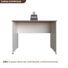 Escrivaninha Mesa Escritório 100cmx60cm 25mm Branca/carvalho