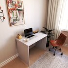 Escrivaninha Mesa Escritório 100cmx60cm Cinza Cristal