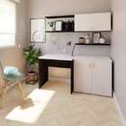 Escrivaninha Mesa Escritório 100cmx70cm 100cm Preto E Branca