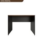 Escrivaninha Mesa Escritório 100cmx70cm 100cm Preto E Carvalh