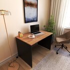 Escrivaninha Mesa Escritório 100cmx70cm 100cm Preto E Carvalh