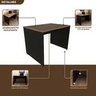 Escrivaninha Mesa Escritório 100cmx70cm 100cm Preto E Carvalh