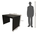 Escrivaninha Mesa Escritório 100cmx70cm 25mm Preto