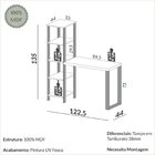 Escrivaninha Mesa Escritório 100% 122,5cm Industrial Freijo E