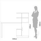 Escrivaninha Mesa Escritório 100% 135cm Industrial Freijo E O