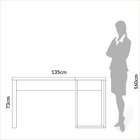 Escrivaninha Mesa Escritório 100% 157,5cm Industrial Freijo E