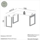 Escrivaninha Mesa Escritório 100% 157,5cm Industrial Freijo E