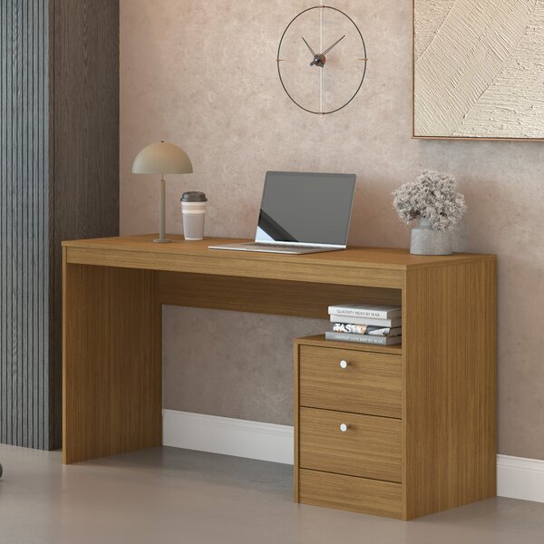 Escrivaninha Mesa Escritório 100% Funzionale 1350 2 Gavetas 1