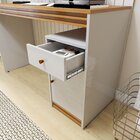Escrivaninha Mesa Escritório 100% Madrid 1 Porta 120cm Off Wh