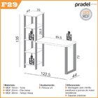 Escrivaninha Mesa Escritório 100% Mdf 5 Prateleiras 122,5x44c