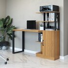 Escrivaninha Mesa Escritório 100% Mdf 5 Prateleiras 1 Porta 1