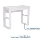 Escrivaninha Mesa Escritório 100% Mdf 91cm Brisa Branco