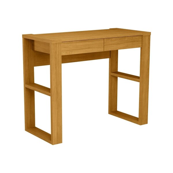 Escrivaninha Mesa Escritório 100% Mdf 91cm Brisa Carvalho Oro