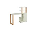 Escrivaninha Mesa Escritório 100% Mdf Industrial Freijo /off