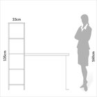 Escrivaninha Mesa Escritório 100% Mdf Industrial Freijo/off W