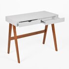 Escrivaninha Mesa Escritório 100% Mdf Iza 2 Gavetas 90cm Espr