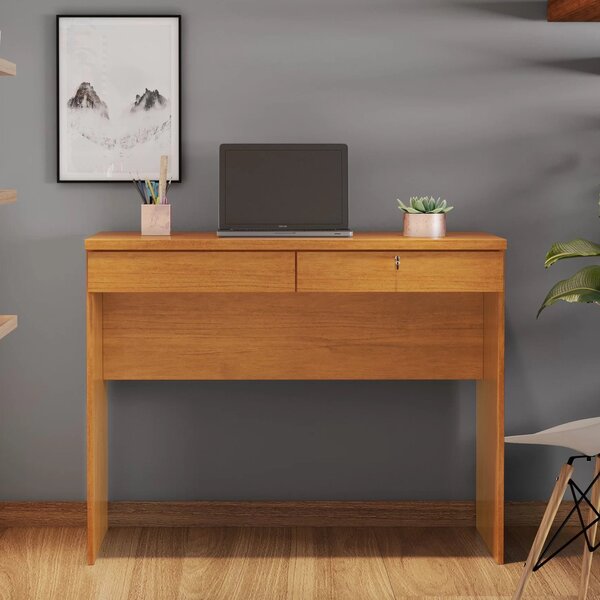 Escrivaninha Mesa Escritório 105cm 2 Gavetas Felicia Candian
