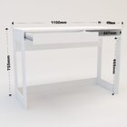 Escrivaninha Mesa Escritório 110cm 1 Gaveta 1 Nicho Rocklin B