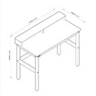 Escrivaninha Mesa Escritório 110cm Pés Em Madeira Maciça Cali