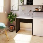 Escrivaninha Mesa Escritório 110cmx47cm 110cm Preto E Branca