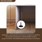 Escrivaninha Mesa Escritório 110cmx47cm 25mm Cinza Cristal