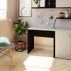 Escrivaninha Mesa Escritório 110cmx47cm 25mm Preto/cinza Cris