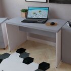 Escrivaninha Mesa Escritório 110cmx60cm 110cm Branco E Cinza