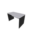 Escrivaninha Mesa Escritório 110cmx60cm 110cm Preto E Cinza C